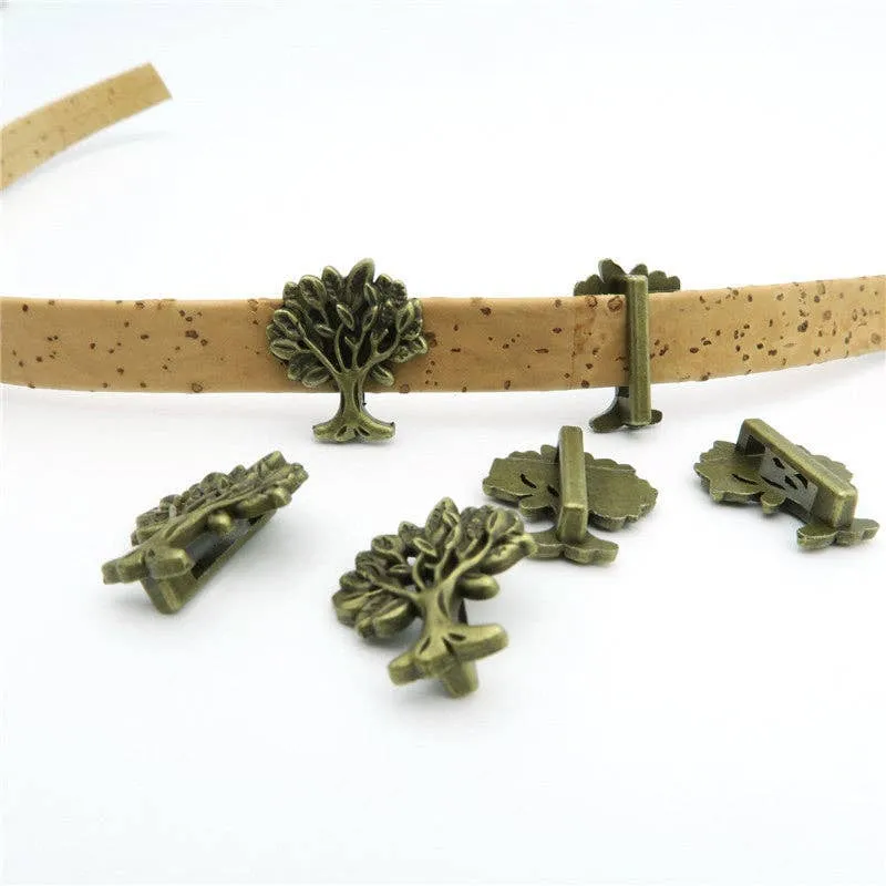10 Pcs for 10mm flat leather,Antique Brass Tree of Life jewelry supplies jewelry finding D-1-10-64