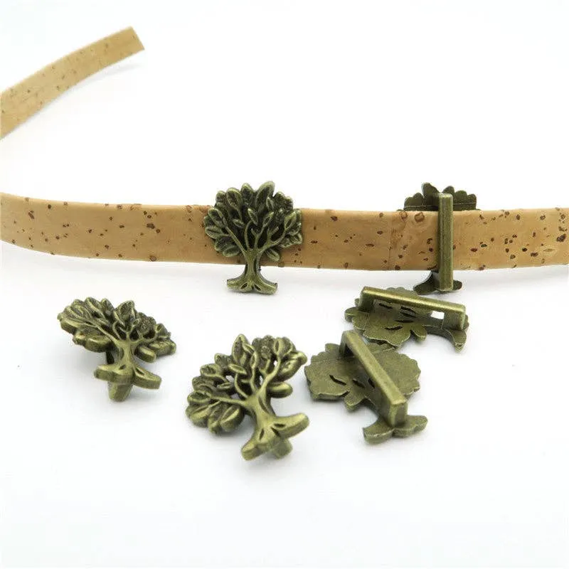 10 Pcs for 10mm flat leather,Antique Brass Tree of Life jewelry supplies jewelry finding D-1-10-64