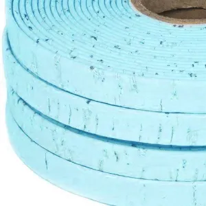 10mm Flat Portuguese Cork - Pale Blue(Sold by the Inch)