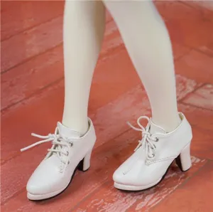 1/3 Scale BJD Doll Model Figure Doll High Heeled Boots U6T3 for Female Movable Doll Action Figure，Joints Dolls Miniatures Accessories(White)
