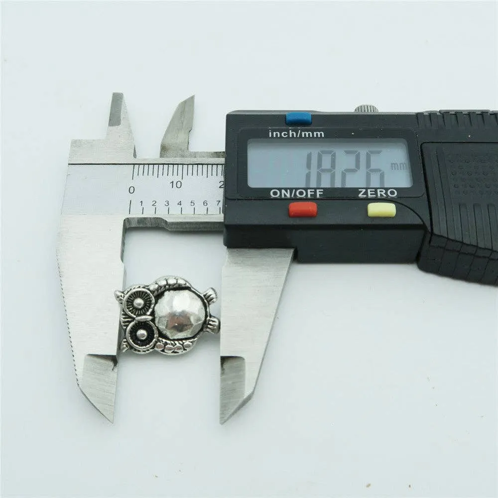 20 Pcs for 10mm flat leather, Antique silver owl slider, jewelry supplies jewelry finding D-1-10-131