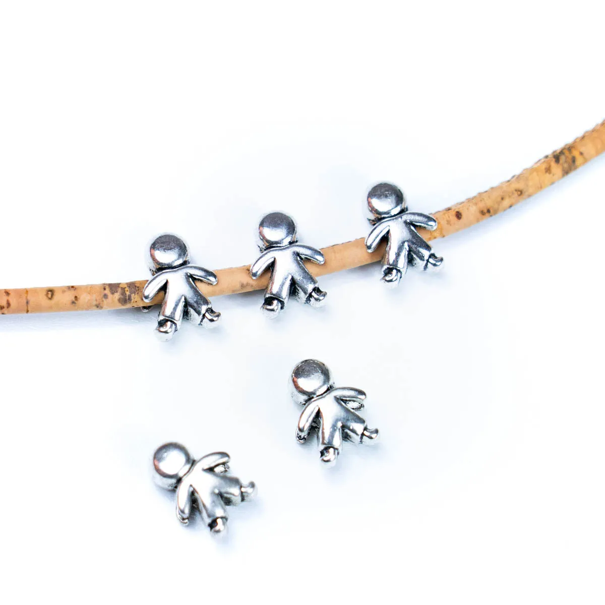 20 Pcs For 5mm flat leather,Antique silver Feather jewelry supplies jewelry finding D-1-5-29