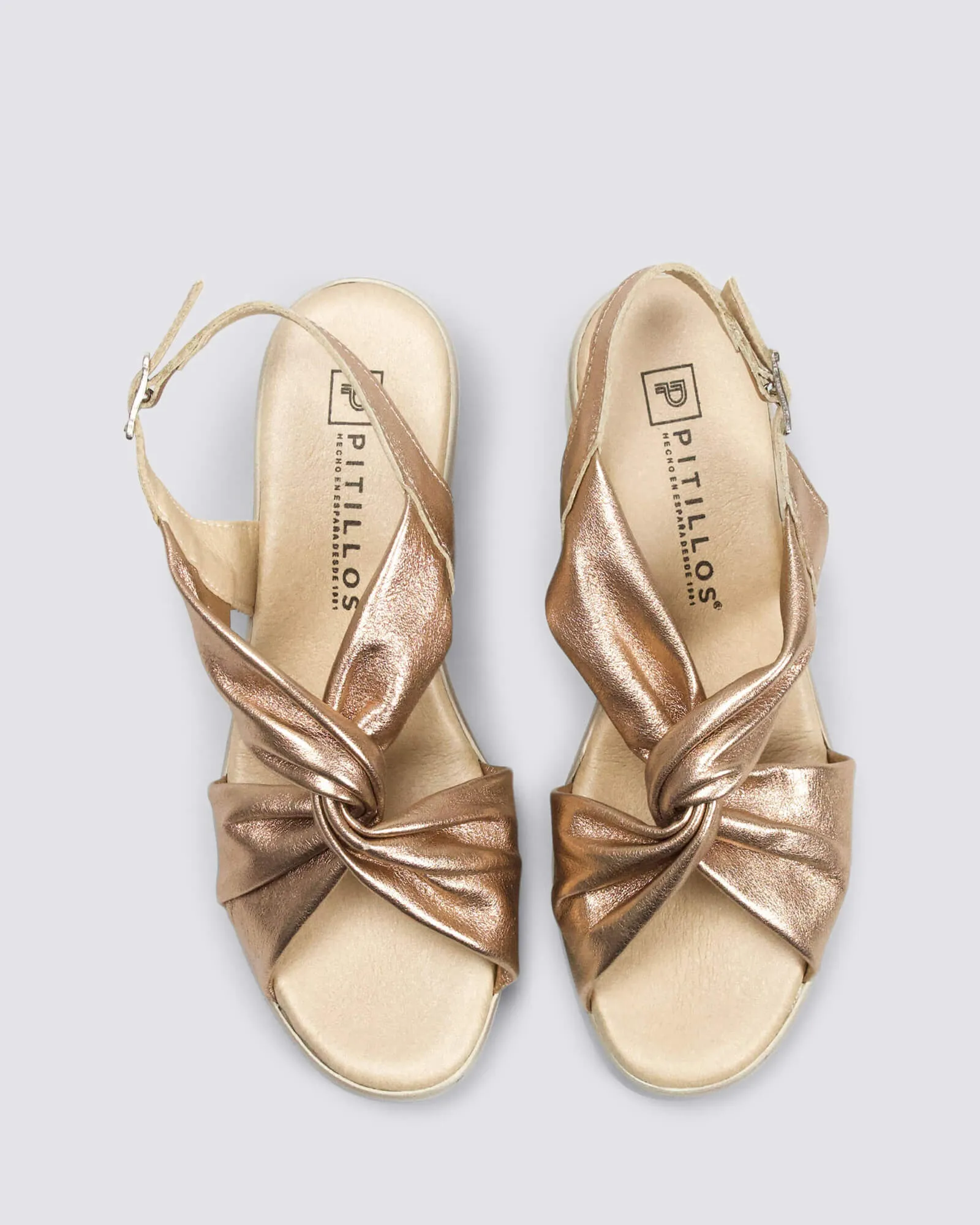 5611 WEDGE SANDALS NUDE LEATHER