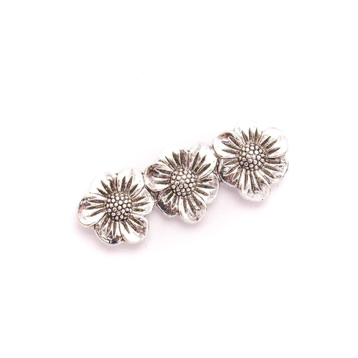 5Pcs For 10mm flat leather,AntiqueThree flower bracelet accessories jewelry supplies jewelry finding D-1-10-239