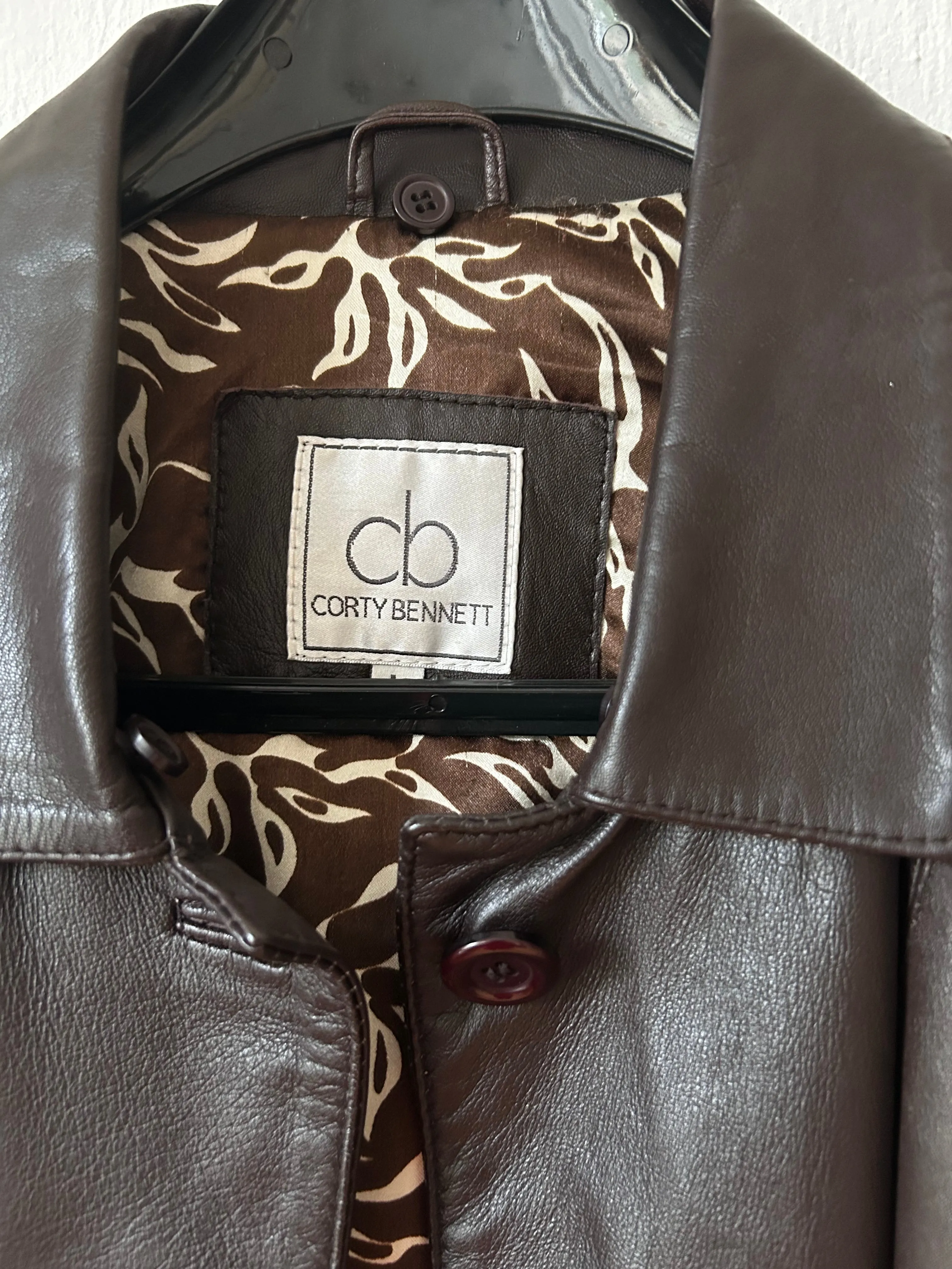80s vintage leather coat