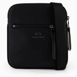 A | X ARMANI EXCHANGE Eco-Leather Flat Crossbody Bag