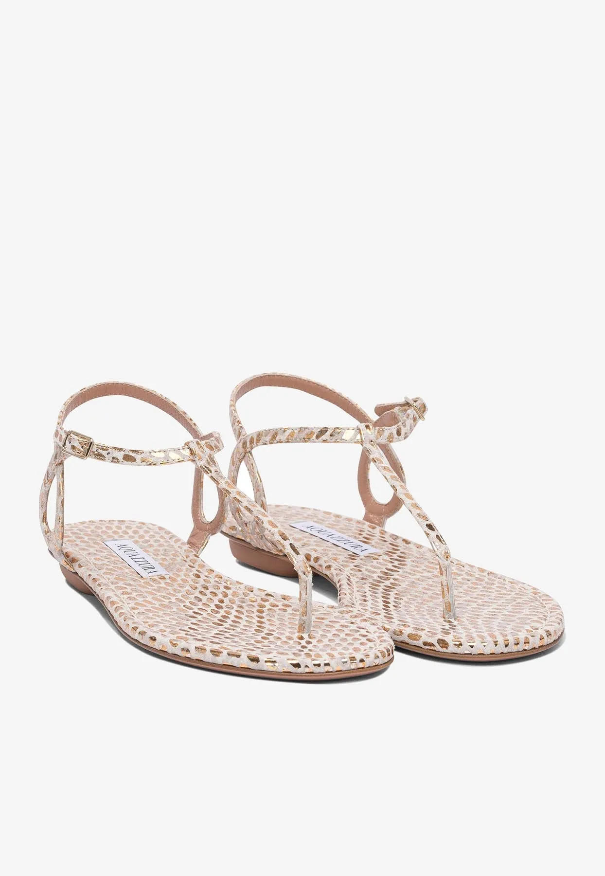 Almost Bare Dragon Leather Flat Sandals
