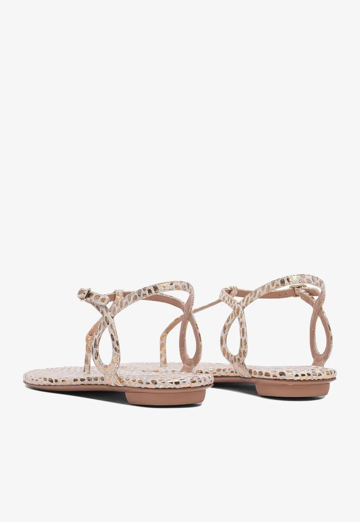 Almost Bare Dragon Leather Flat Sandals