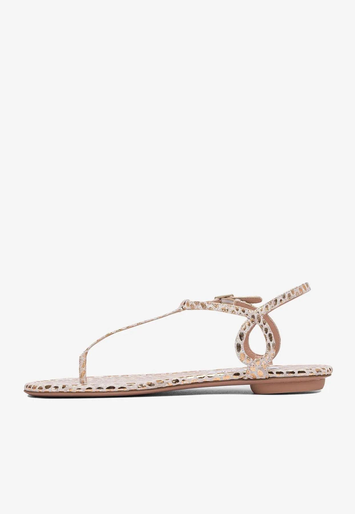 Almost Bare Dragon Leather Flat Sandals