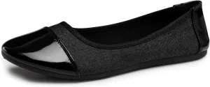 Alpine Swiss Kelly Cap Toe Ballet Flats Two Tone Comfortable Slip On Flat Shoes