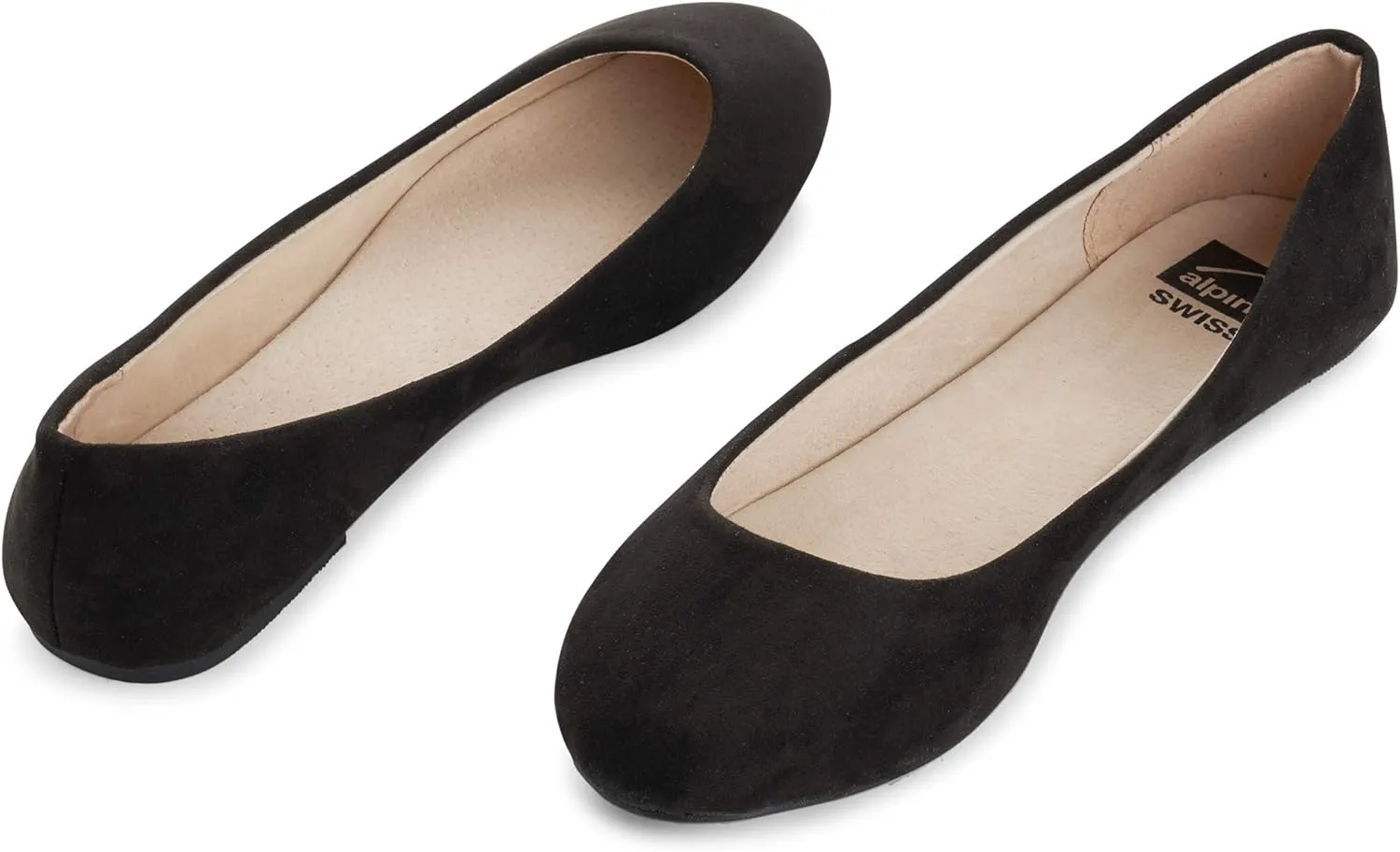 Alpine Swiss Womens Pierina Round Toe Ballet Flats