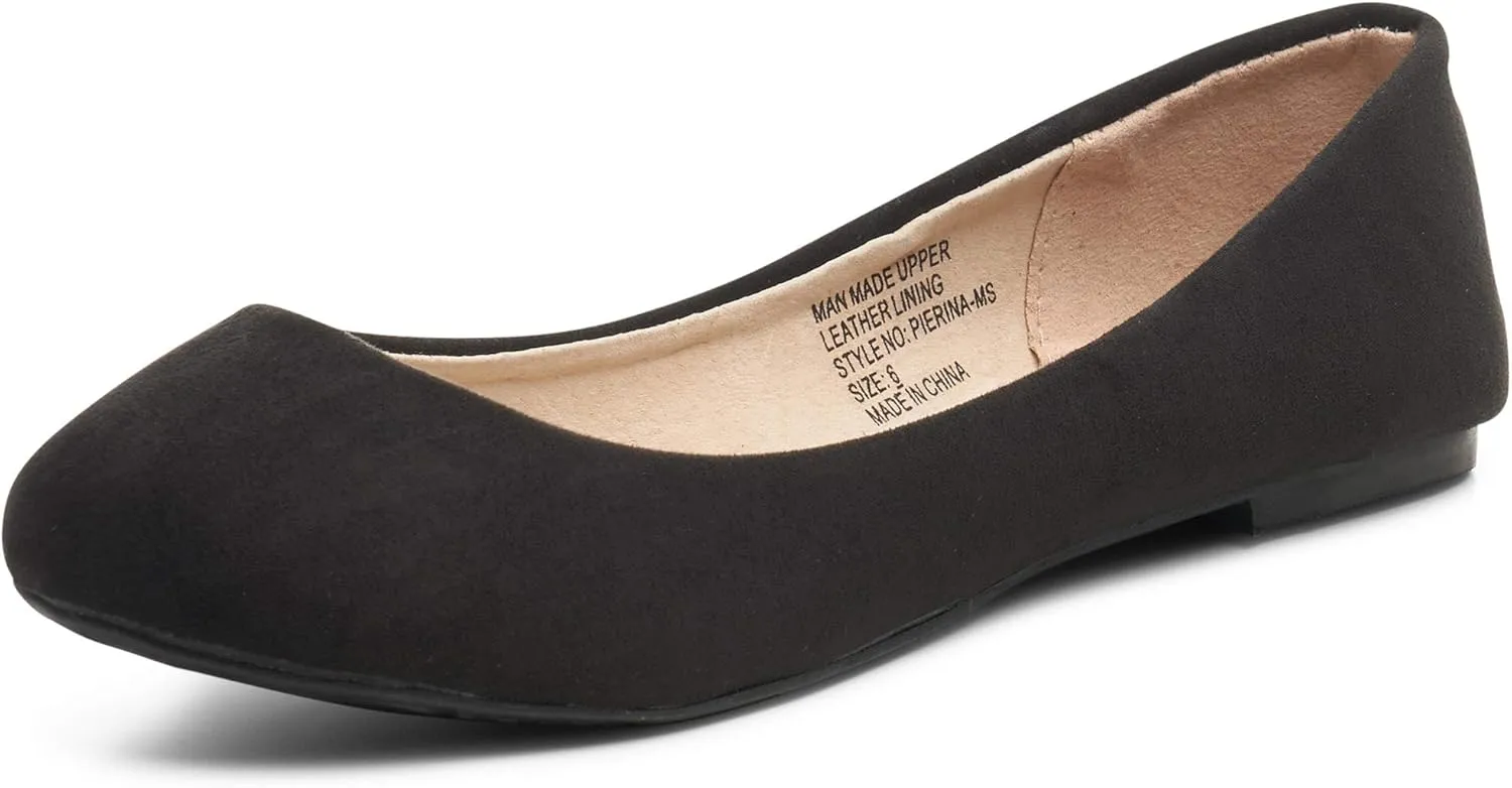 Alpine Swiss Womens Pierina Round Toe Ballet Flats