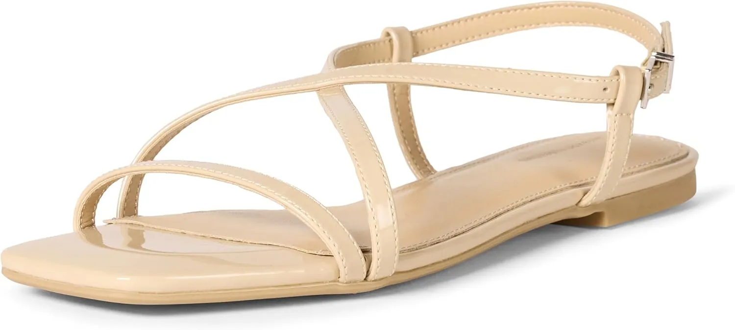 Amazon Essentials Women's Flat Strap Sandals