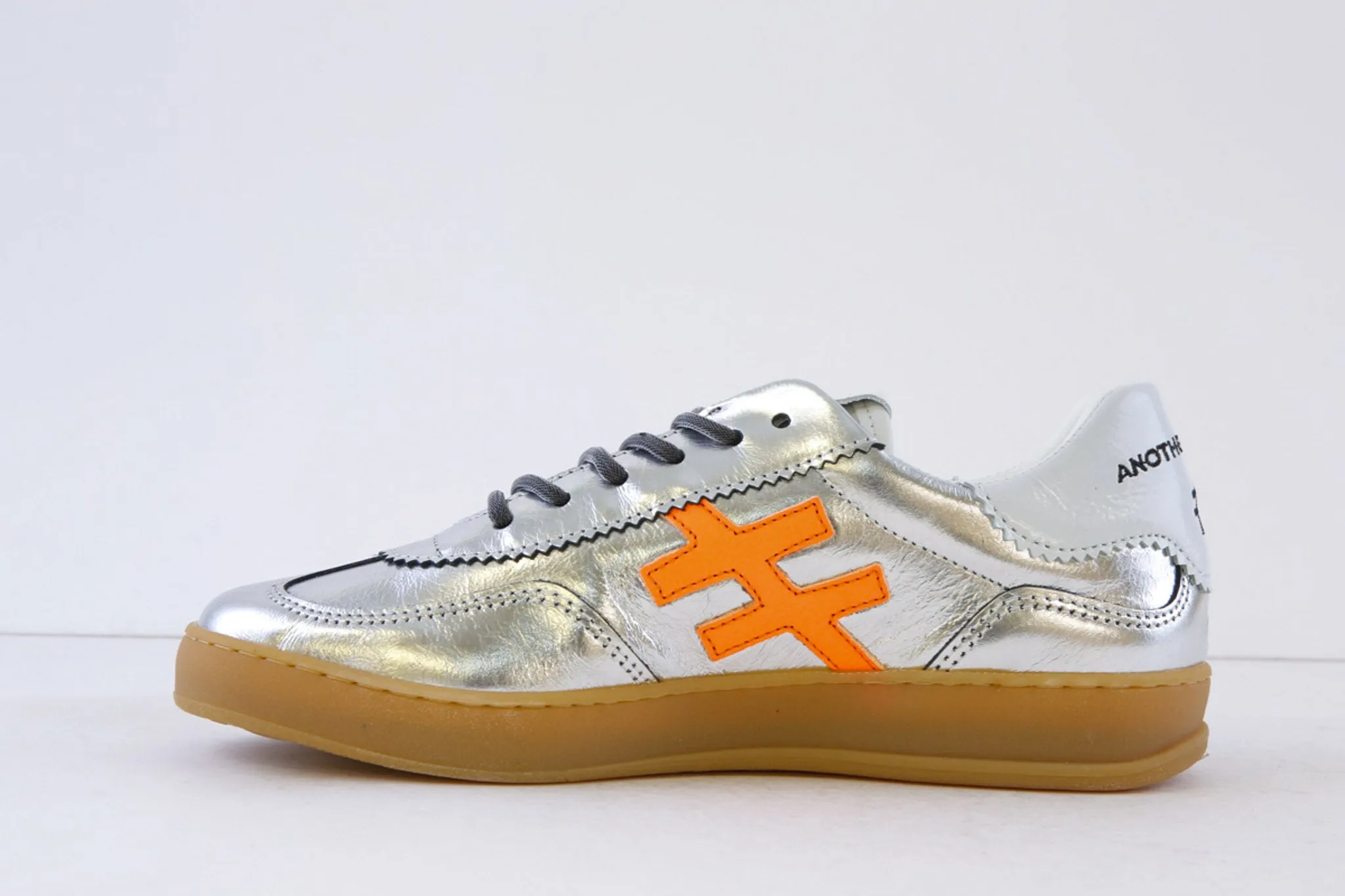 ANOTHER TREND - A032.M3.41 LACED FASHION TRAINER - SILVER LEATHER