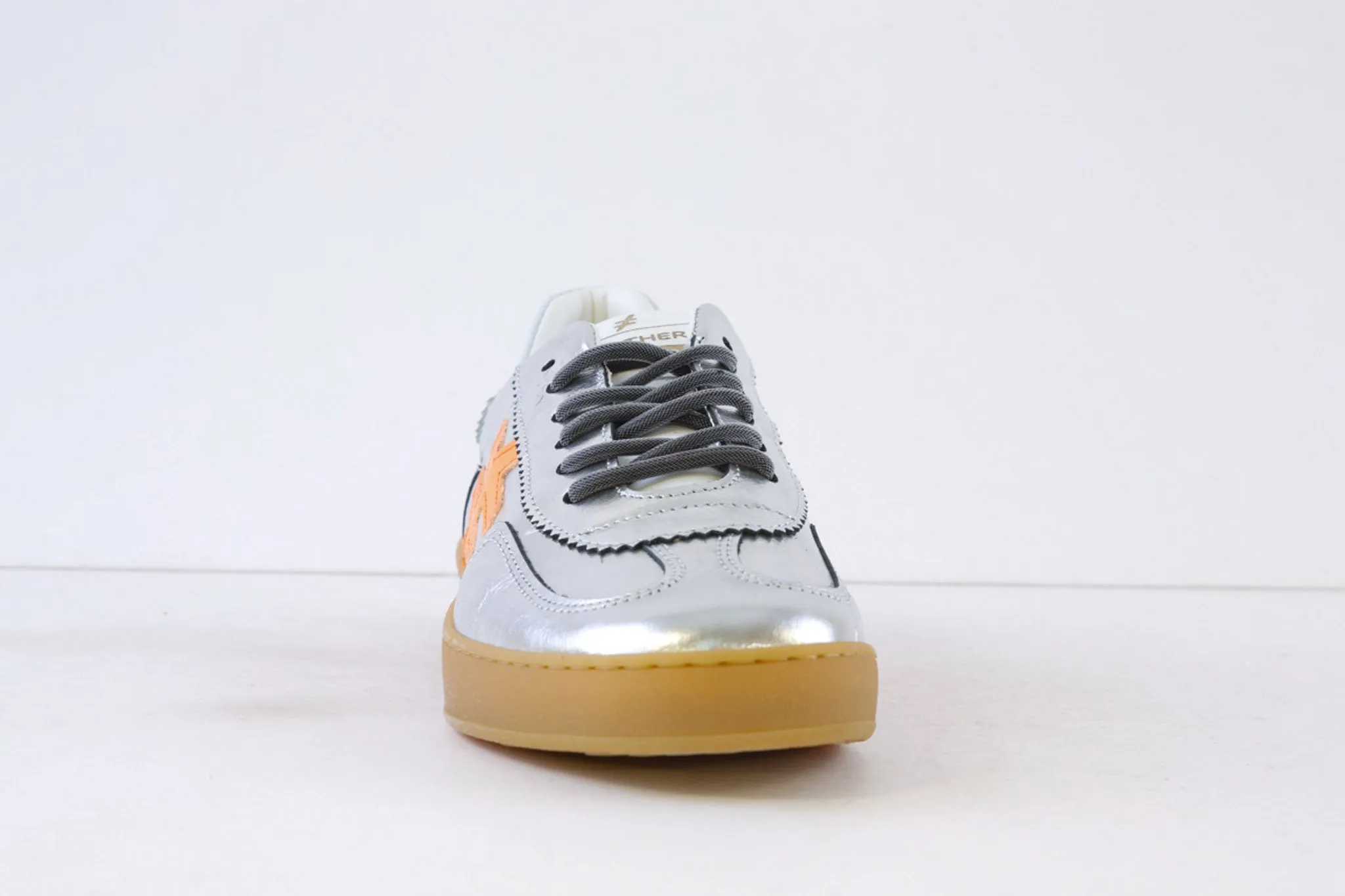 ANOTHER TREND - A032.M3.41 LACED FASHION TRAINER - SILVER LEATHER