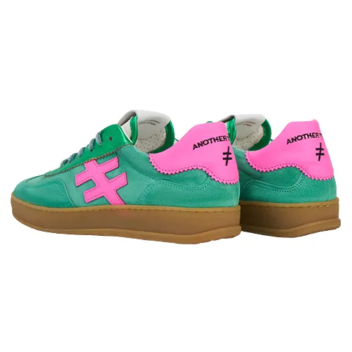 Another Trend Ladies Trainers - A03211 - Green/Pink