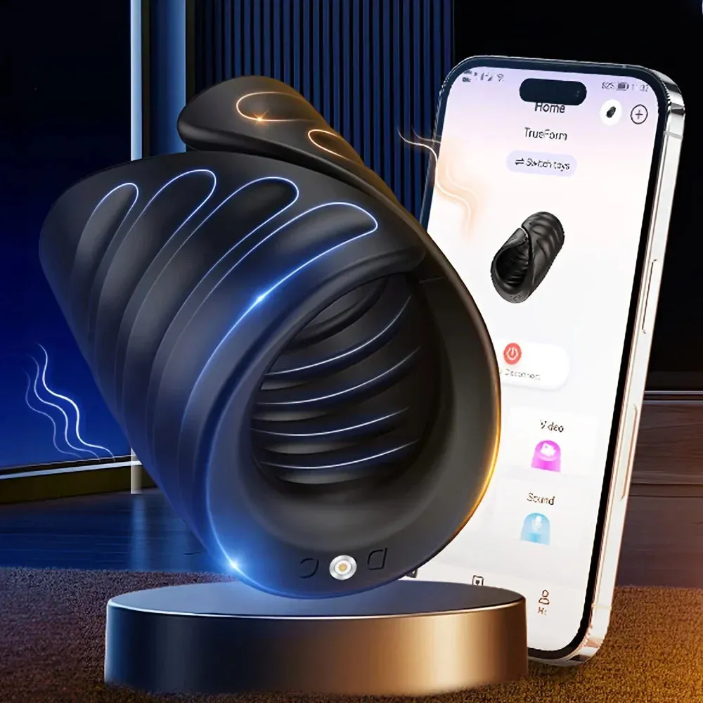 APP Control Male Delay Trainer Masturbator Penis Training Glans Trainer Stimulator Vibrator with APP Control Delay Cock