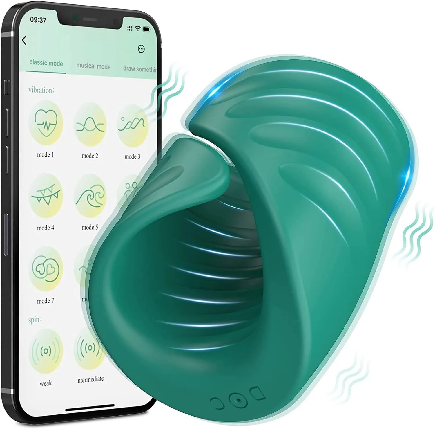 APP Control Male Delay Trainer Masturbator Penis Training Glans Trainer Stimulator Vibrator with APP Control Delay Cock