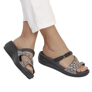 Ascend Arch Fit Sandal in Black by Skechers