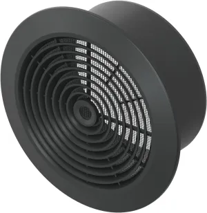 Awenta 6" Inch Round Plastic Black Ventilation Grille with Mesh - Intake, Exhaust, Dryer Air Vent cap - HVAC Ceiling Register vent cover - Crawl Space Home Bathroom Exhaust Wall Vent Hose Outlet Cover