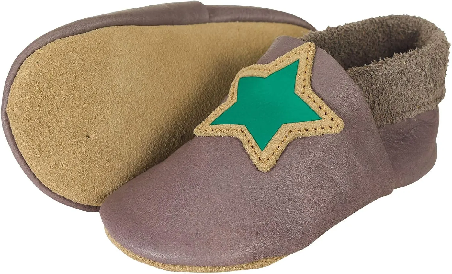 Baby-Krabbelschuh Leather boys Flat slippers.