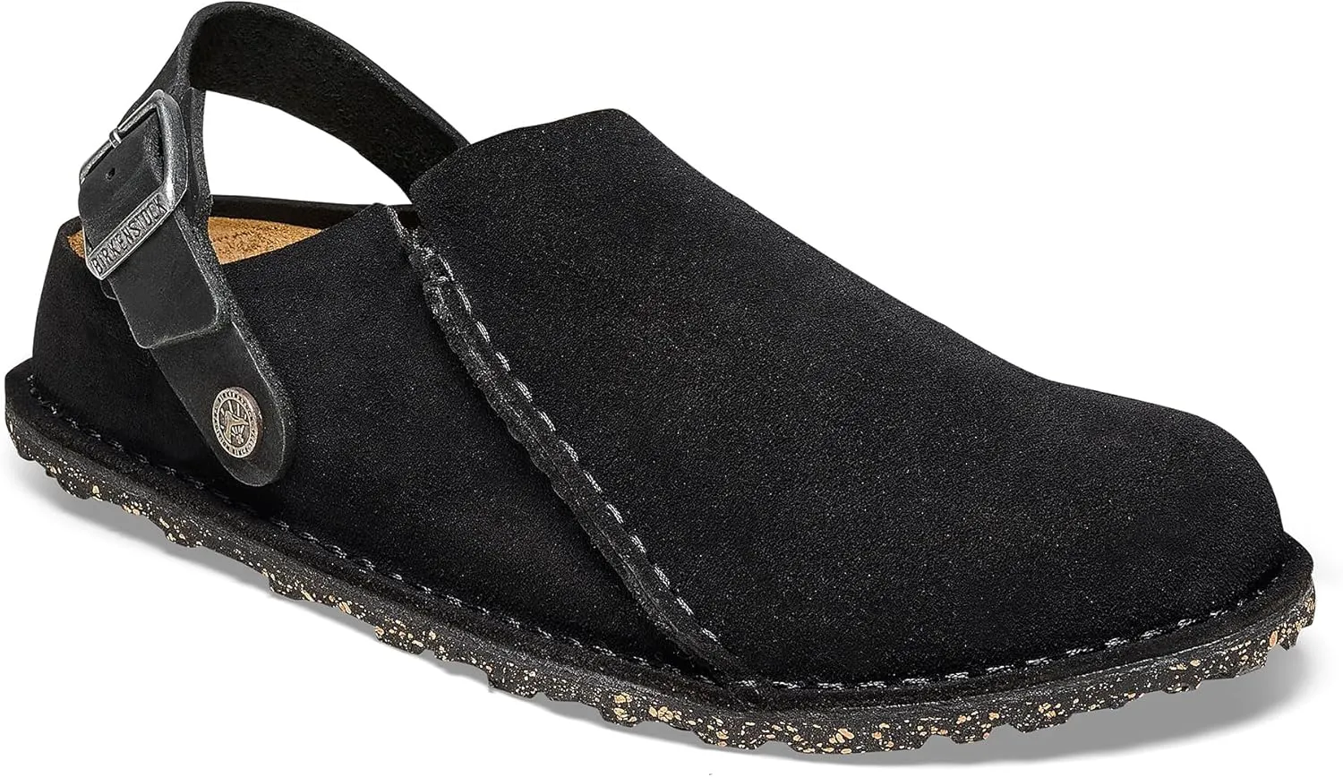 Birkenstock LUTRY PREMIUM SUEDE SUEDE LEATHER WOMENS CLOGS Black 36 US 5-5.5