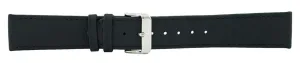 Black Flat Stitch Leather Watch Band 22mm 173621