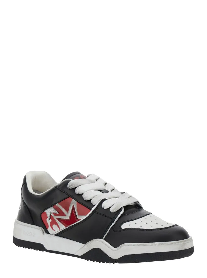 Black Sneakers With Distressed Effect
