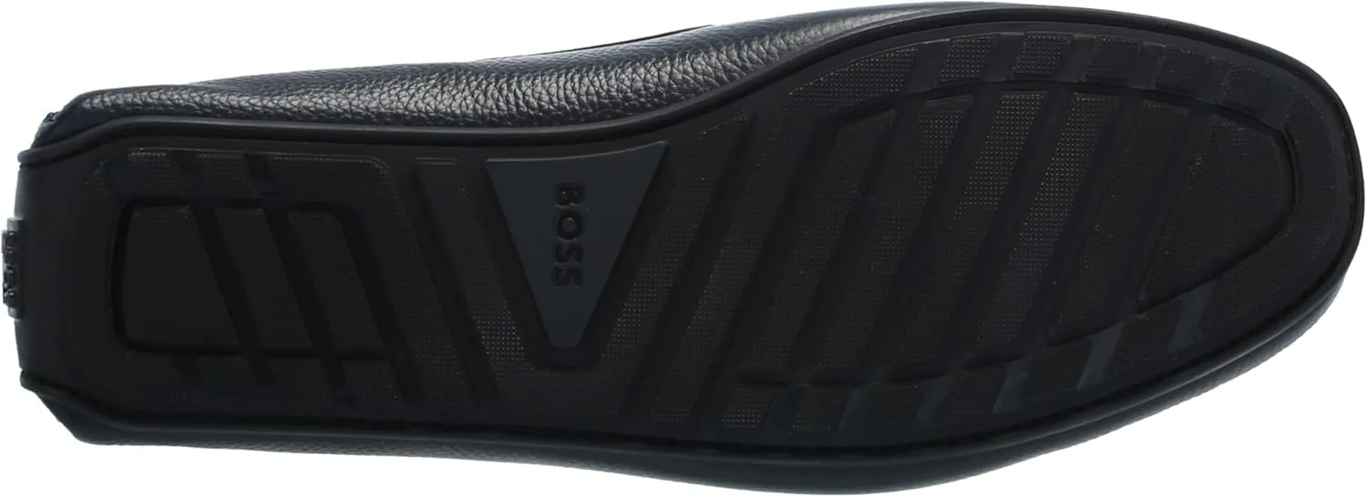 BOSS Men's Noel Grainy Leather Moccasins
