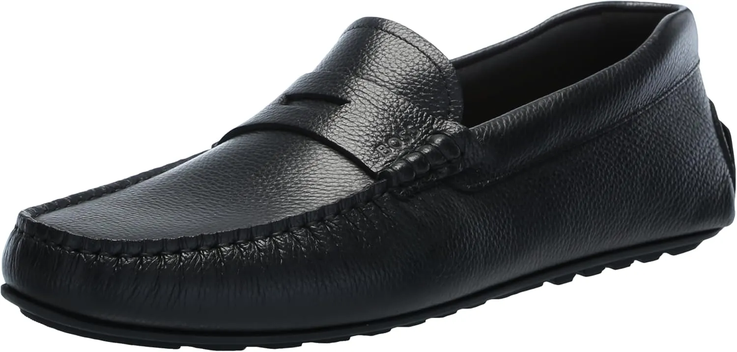 BOSS Women's Noel Grainy Leather Moccasins