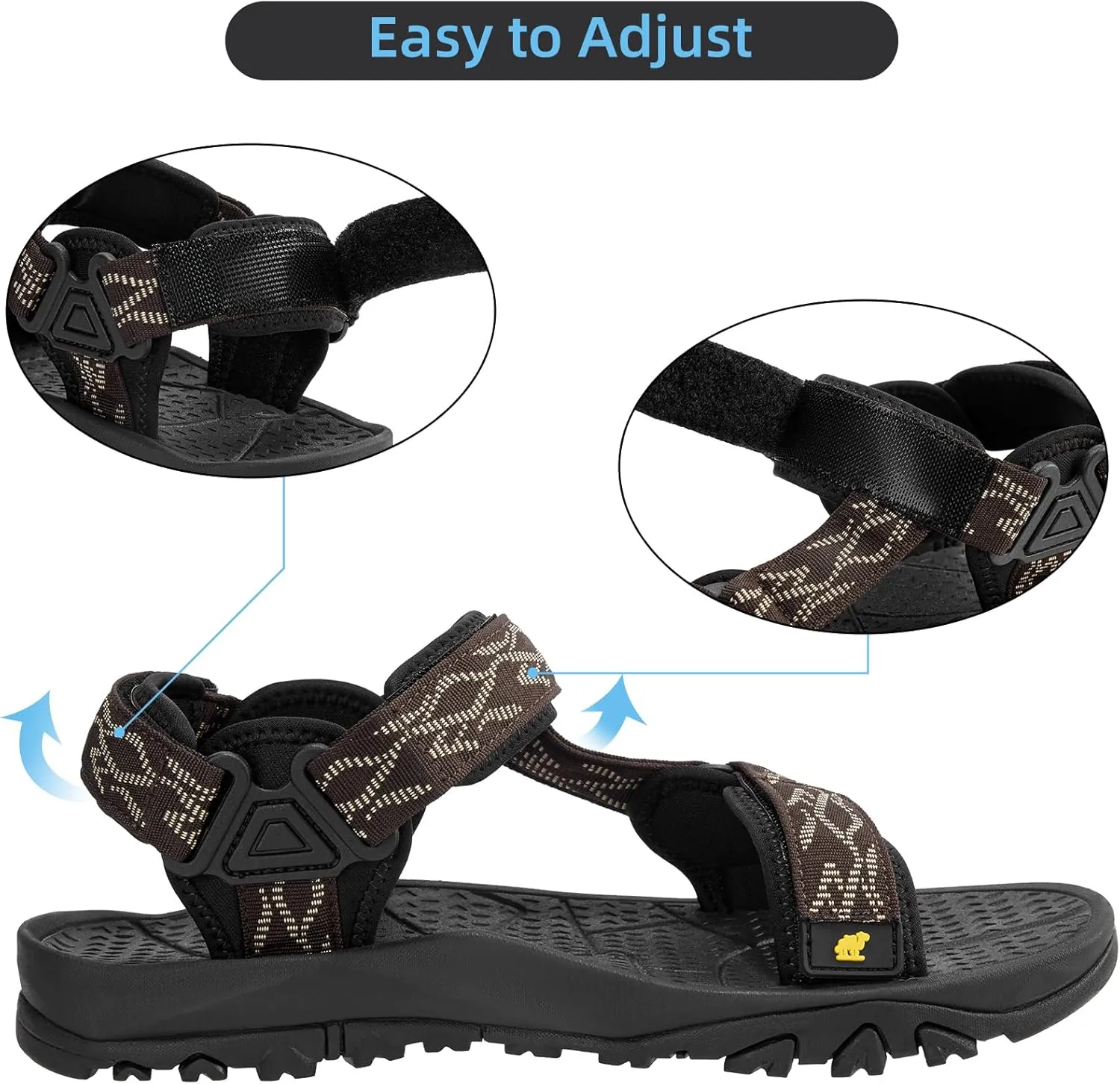 CAMELSPORTS Men’s Sandals Hiking Athletic Sandals Non-slip Water Sandals Comfortable Sport Sandals Open Toe Casual Beach Sandals
