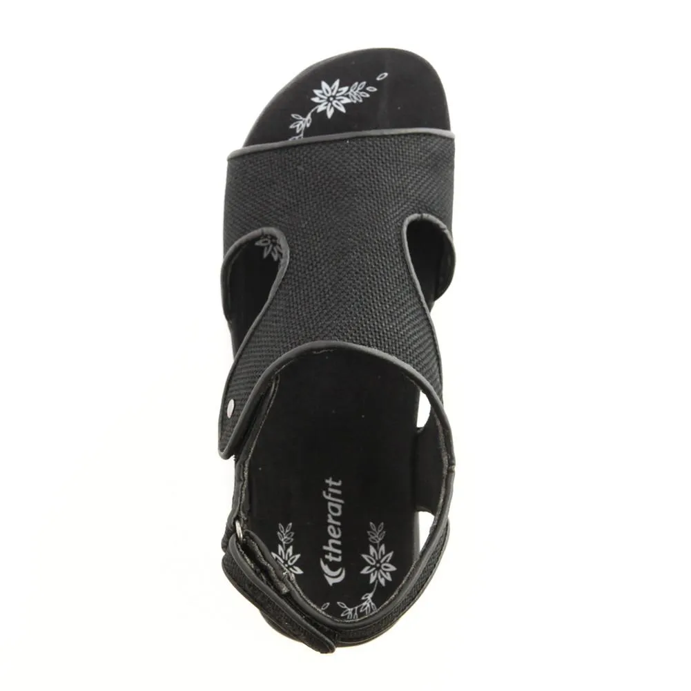 Cassandra Women's Fabric Adjustable Strap Wedge Sandal