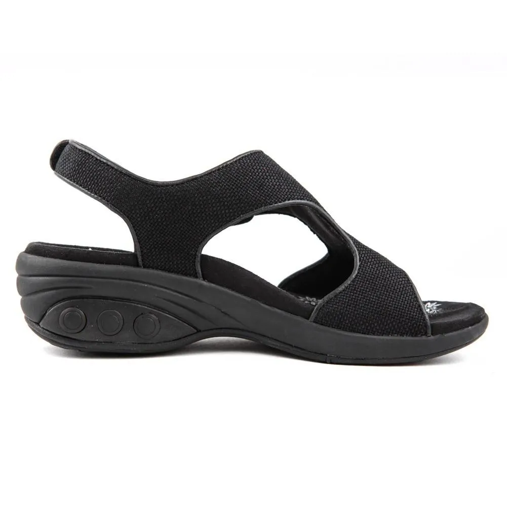 Cassandra Women's Fabric Adjustable Strap Wedge Sandal