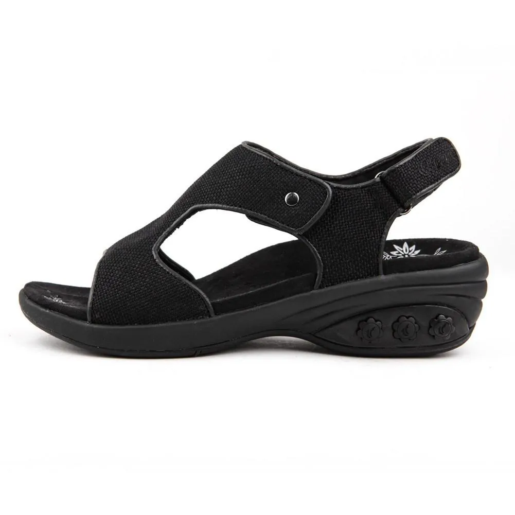 Cassandra Women's Fabric Adjustable Strap Wedge Sandal