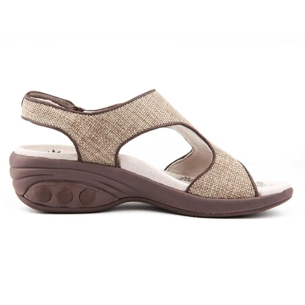Cassandra Women's Fabric Adjustable Strap Wedge Sandal