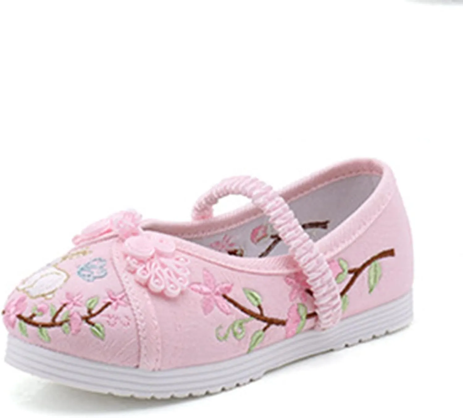 Chinese Traditional Embroidered Shoes Girls Ancient Round Toe Floral Flat𝘀 Fairy Sandals for Teen Girls