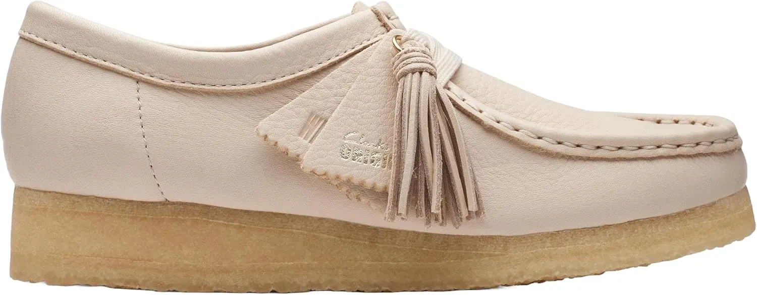 Clarks ORIGINALS Women Wallabee OXFRD Beige Leather 8