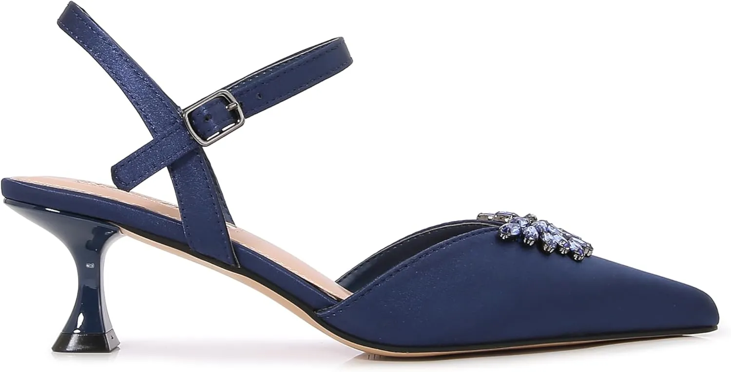 CLASSY Satin Jewel Ornament Sandal
