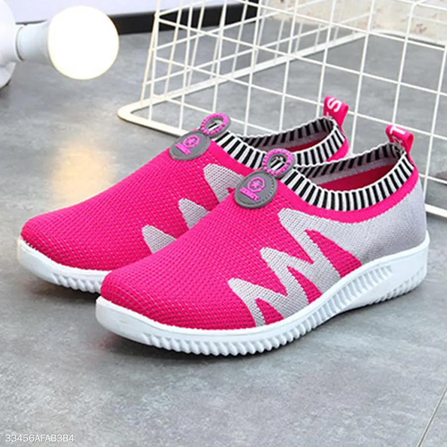 Color Block  Flat  Mesh  Round Toe  Casual Sneakers