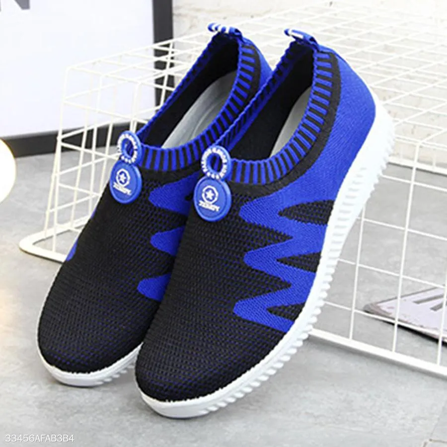 Color Block  Flat  Mesh  Round Toe  Casual Sneakers