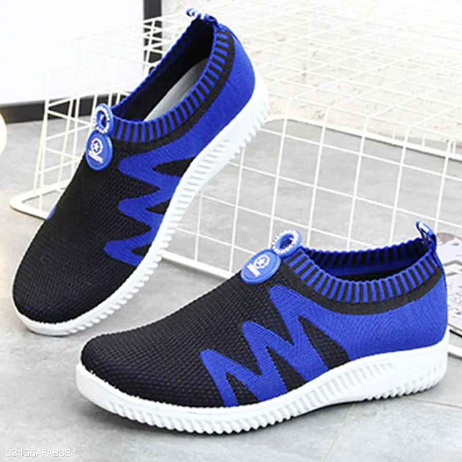 Color Block  Flat  Mesh  Round Toe  Casual Sneakers