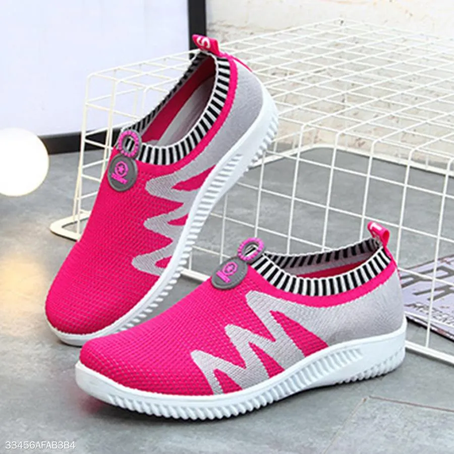 Color Block  Flat  Mesh  Round Toe  Casual Sneakers