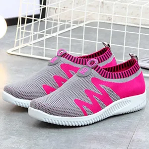 Color Block  Flat  Mesh  Round Toe  Casual Sneakers