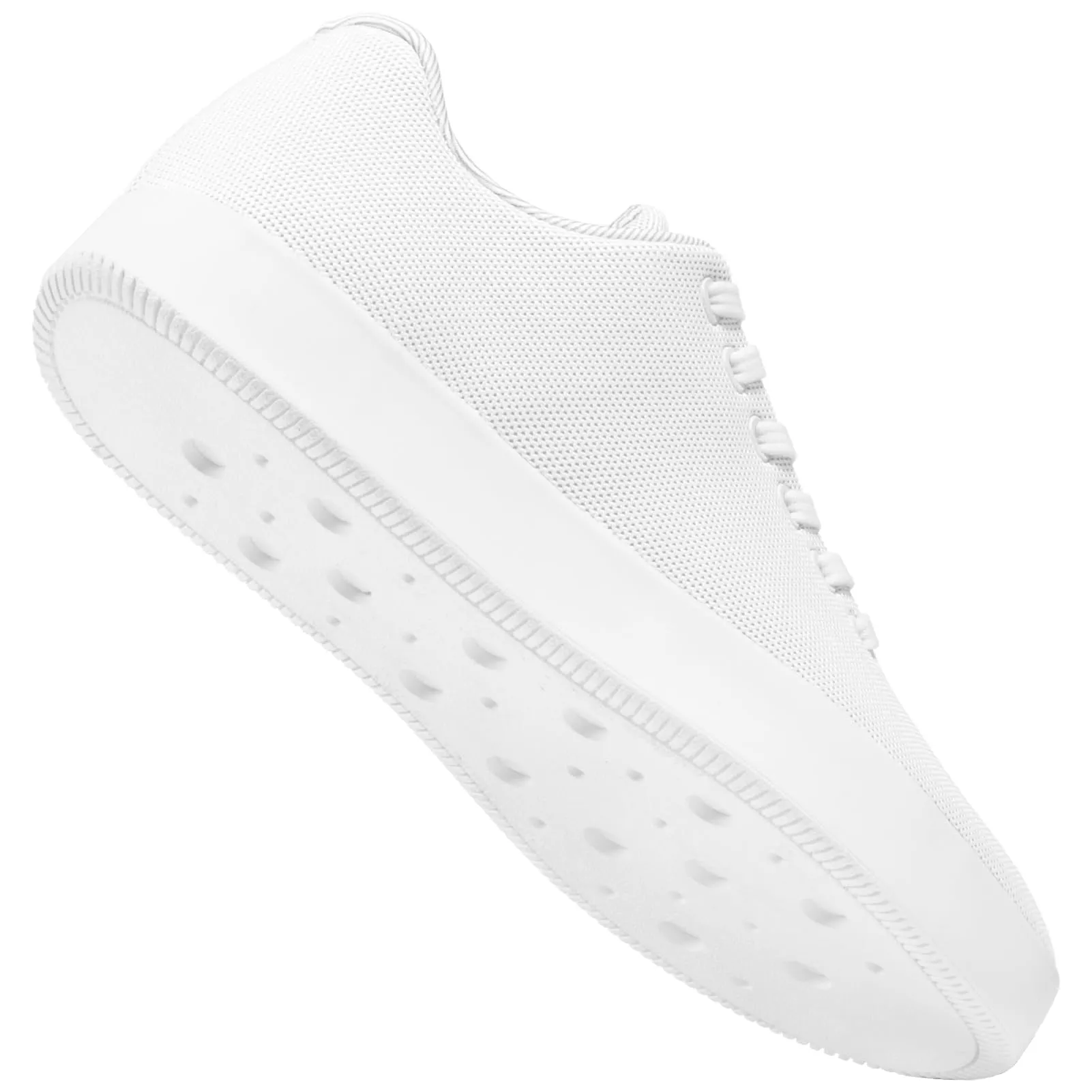 Comfortable Slip-On Loafers for Men & Women–Non-Slip, Lightweight, Breathable Mesh Sneakers, White