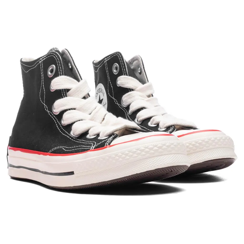 Converse Chuck 70 Hi Sketch Black White Red A09139C Shoe Sneaker Trainer