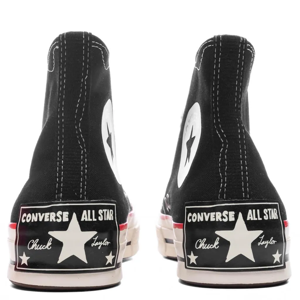 Converse Chuck 70 Hi Sketch Black White Red A09139C Shoe Sneaker Trainer
