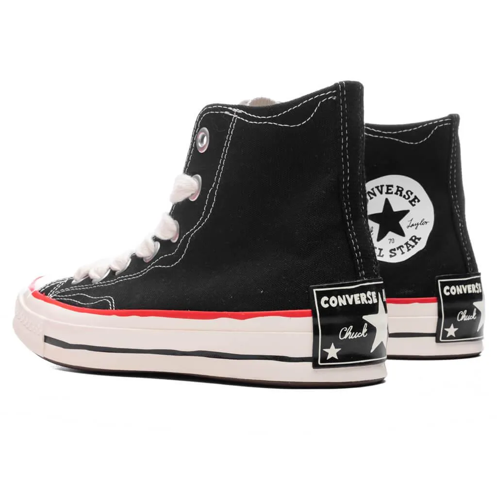 Converse Chuck 70 Hi Sketch Black White Red A09139C Shoe Sneaker Trainer