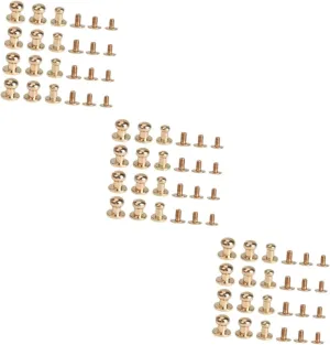 CORHAD 216 Pcs Quality Alloy Screw Nails Mini Rivet Studs for DIY Leather Crafts Belts Shoes Jewelry