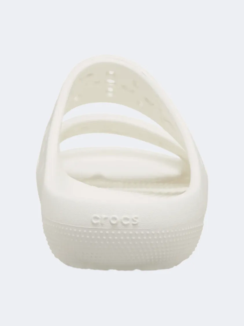 Crocs Classic Floral Cut Out Unisex Lifestyle Slippers Chalk