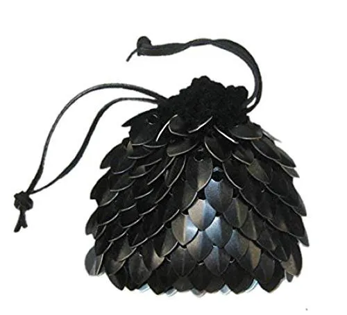 Dice Bag Size Medium Knitted Dragonhide Scale Armor - Lich King